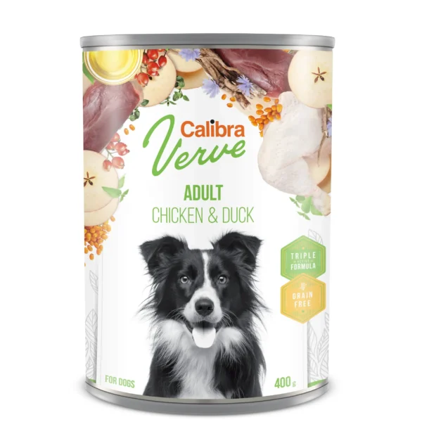 Comida para Perros Calibra Dog GF Verve Adulto Pollo y Pato - Caja 6x400g