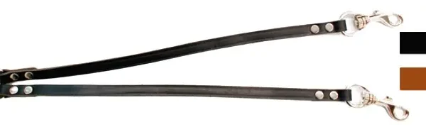 Acople de Cuero Suave para 2 Perros - Modelo Estrecho MR L450 A1*D*