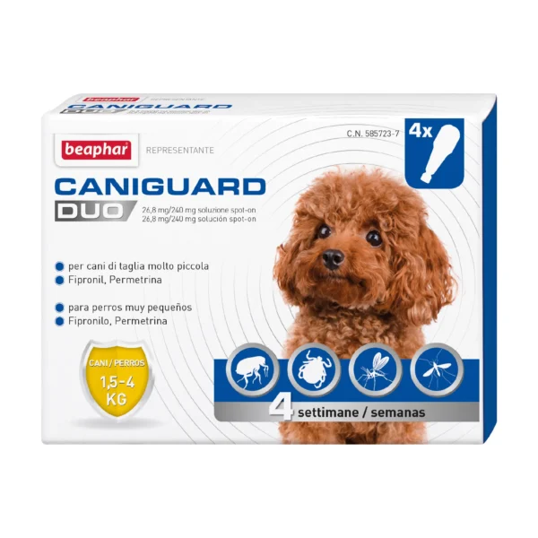 BEAPHAR CANIGUARD DUO XS 1,5-4KG 4PIP