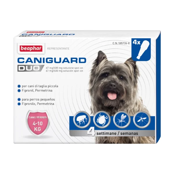 BEAPHAR CANIGUARD DUO S 4-10KG 4PIP
