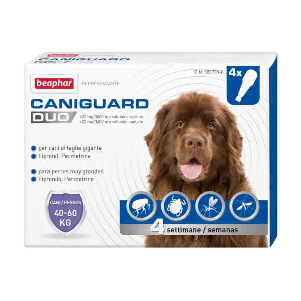 BEAPHAR CANIGUARD DUO XL 40-60KG 4PIP