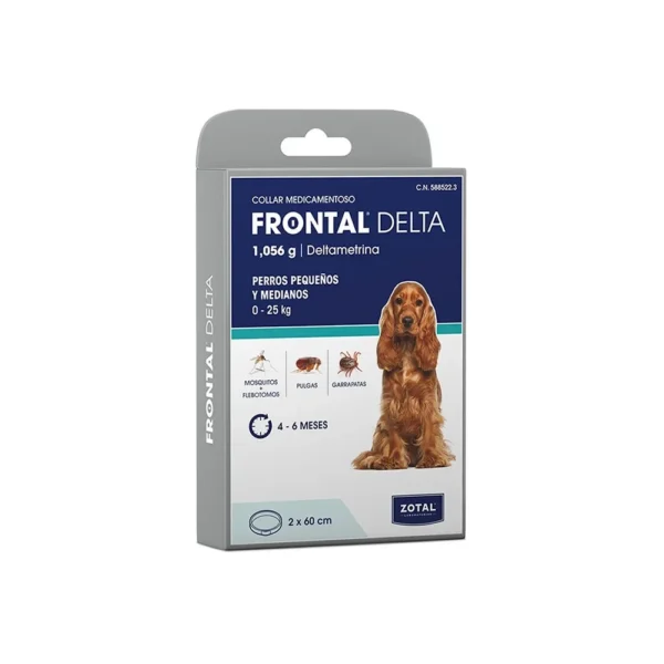 Collar Antiparasitario Frontal Delta 60cm para Perros - Protección Efectiva