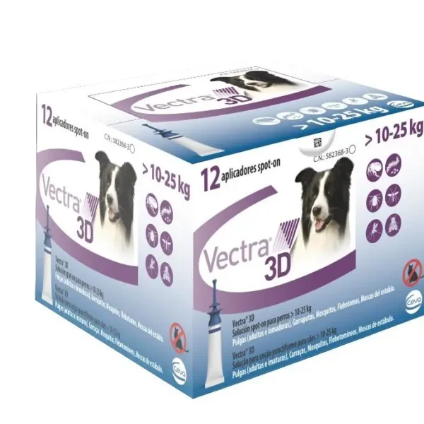 VECTRA 3D PERRO 10-25KG 12PIP