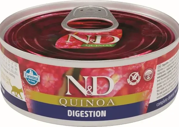 Farmina ND Cat Quinoa Digestion Wet Food 24x80g - Healthy Nutrition for Cats