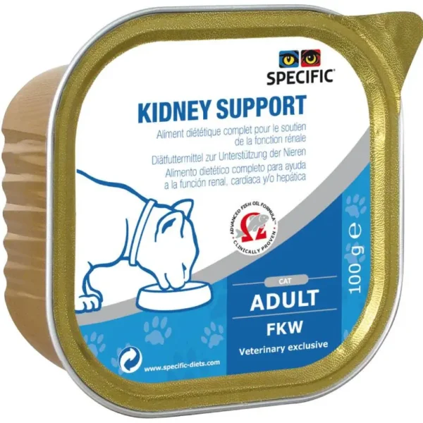 Alimento Renal para Gatos Adultos SPECIFIC FKW – Pack de 7x100g para Salud Óptima